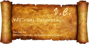 Váradi Celeszta névjegykártya